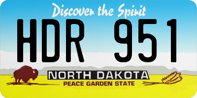 ND license plate HDR951