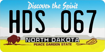 ND license plate HDS067
