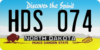 ND license plate HDS074