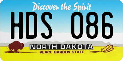 ND license plate HDS086