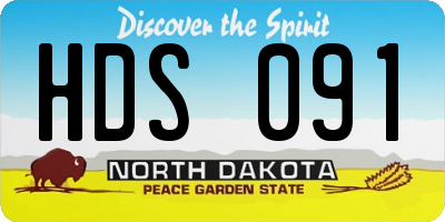 ND license plate HDS091