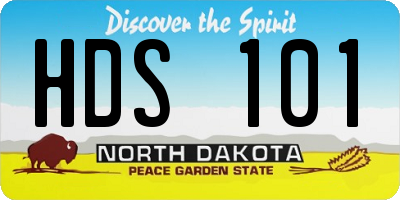 ND license plate HDS101