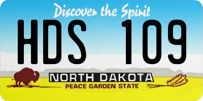 ND license plate HDS109