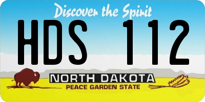 ND license plate HDS112