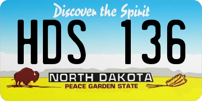 ND license plate HDS136