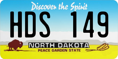 ND license plate HDS149