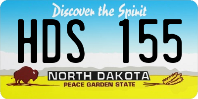 ND license plate HDS155