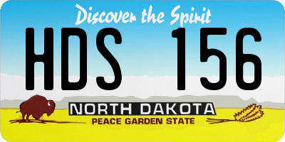 ND license plate HDS156