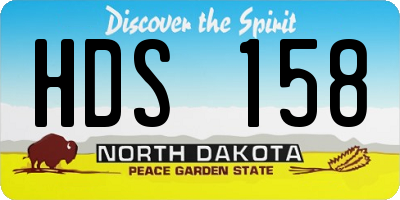 ND license plate HDS158