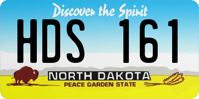 ND license plate HDS161