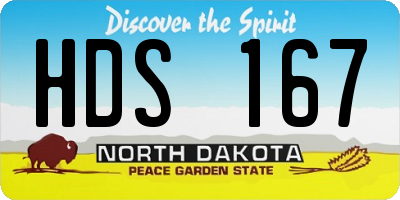ND license plate HDS167