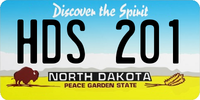 ND license plate HDS201