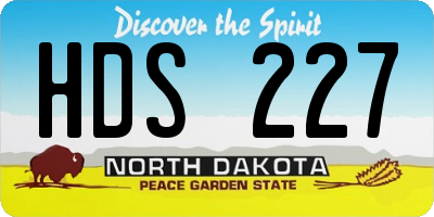 ND license plate HDS227