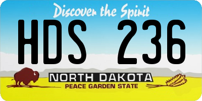 ND license plate HDS236