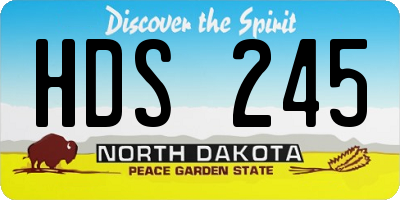ND license plate HDS245