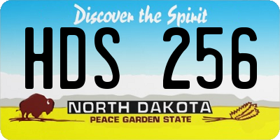 ND license plate HDS256