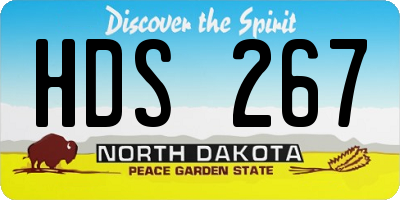 ND license plate HDS267