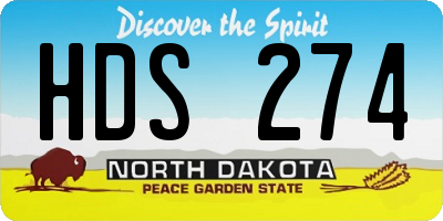 ND license plate HDS274