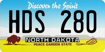 ND license plate HDS280