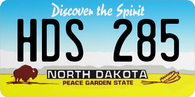 ND license plate HDS285