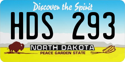 ND license plate HDS293