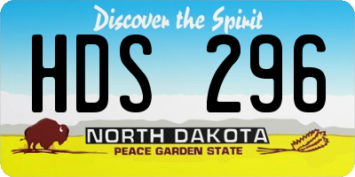 ND license plate HDS296