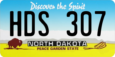 ND license plate HDS307