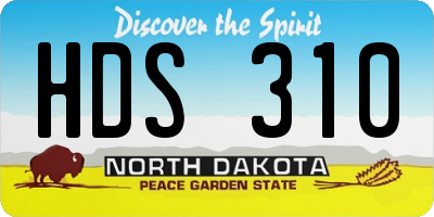 ND license plate HDS310
