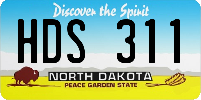 ND license plate HDS311