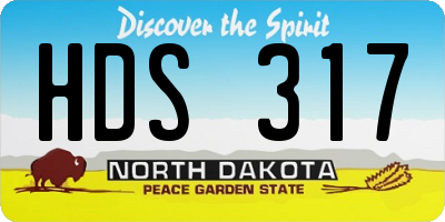 ND license plate HDS317