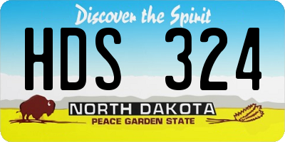 ND license plate HDS324