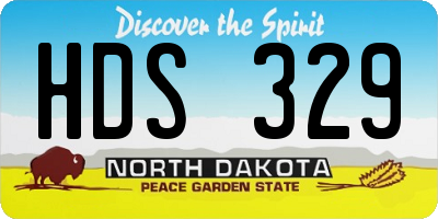 ND license plate HDS329