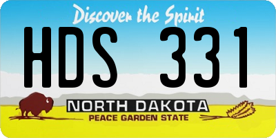ND license plate HDS331