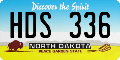 ND license plate HDS336