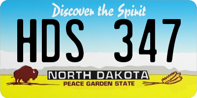 ND license plate HDS347