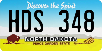 ND license plate HDS348