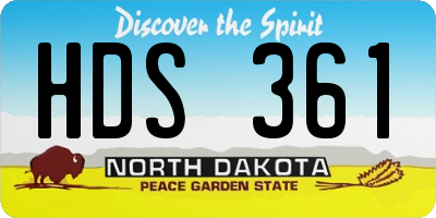 ND license plate HDS361