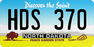 ND license plate HDS370