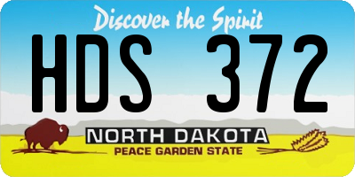 ND license plate HDS372