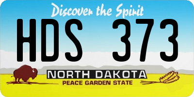 ND license plate HDS373