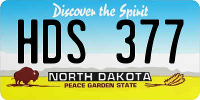 ND license plate HDS377