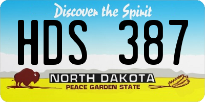 ND license plate HDS387