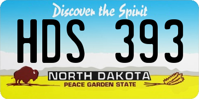 ND license plate HDS393