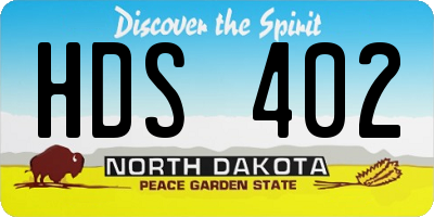 ND license plate HDS402