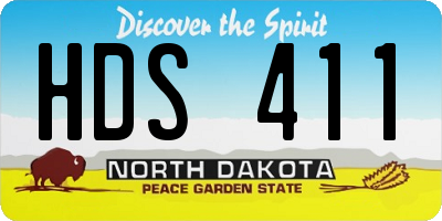 ND license plate HDS411
