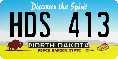 ND license plate HDS413
