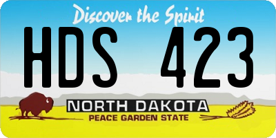 ND license plate HDS423