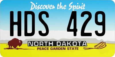 ND license plate HDS429