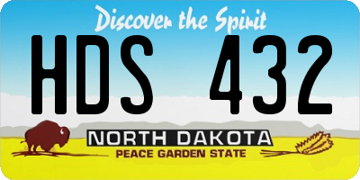 ND license plate HDS432
