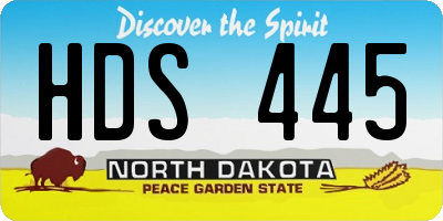 ND license plate HDS445